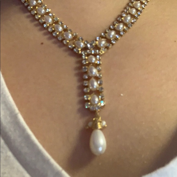 14kt gold filled pearl drop necklace - Picture 2 of 7